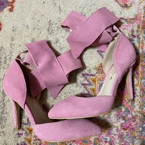 Pink Suede Heels